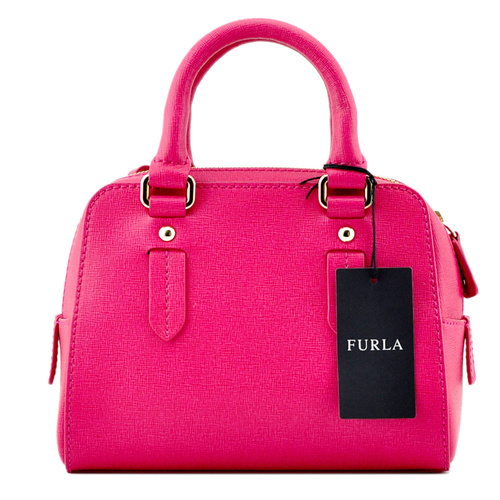 FURLA/芙拉*新款玫红色女士牛皮两用筒包手提包775620