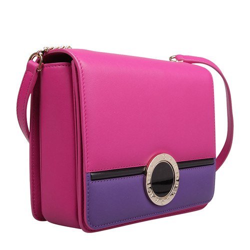 【包邮包税】BVLGARI/宝格丽 女士牛皮紫红色小号单肩包 280441 calf leather berry-036 20161121