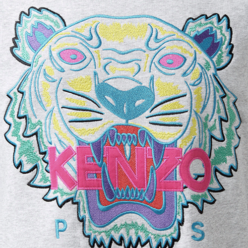 KENZO/高田贤三 虎头刺绣圆领套头纯棉男士卫衣 4XC 5SW001