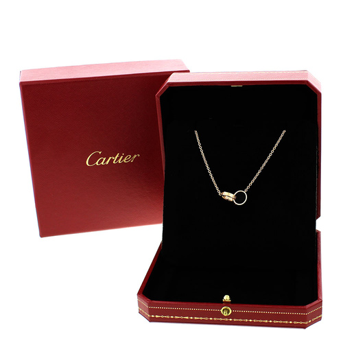 CARTIER/卡地亚 18K玫瑰金LOVE双环项链挂坠 B7212300