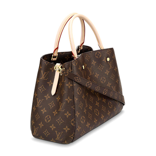 Louis Vuitton/路易威登 LV女士Montaigne中号两用手袋 帆布/配皮 单肩包 M41056