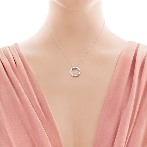 Tiffany & Co./蒂芙尼 925纯银1837圈形单环中号项链 TCDZ0044