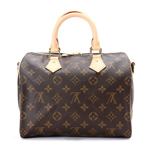 Louis Vuitton/路易威登 老花经典帆布Speedy25女士两用手提斜挎包M41113