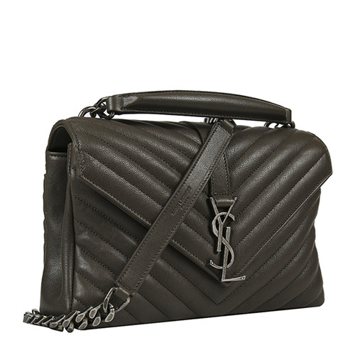 Yves saint Laurent/圣罗兰 16秋冬新品 牛皮革YSL黑标链条女士手提包 428056BRM04