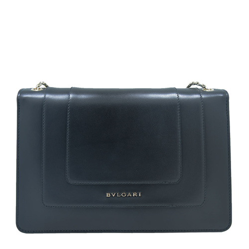 Bvlgari/宝格丽 黑色女士牛皮蛇头单肩包 斜跨包 中号