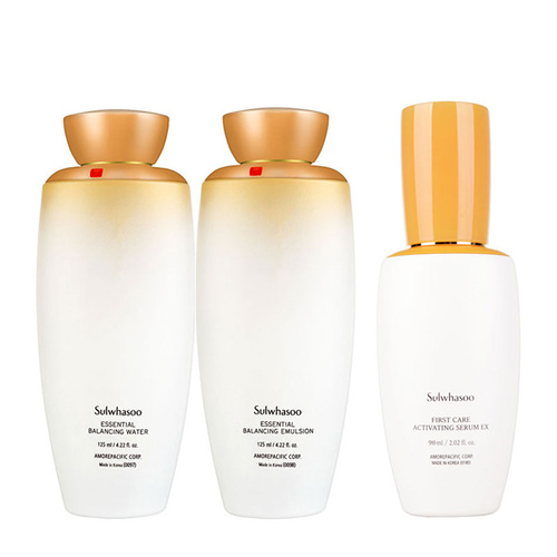 Sulwhasoo/雪花秀 滋阴水125ml+滋阴乳125ml+润燥精华60ml 明星肌本套装（润燥保湿滋润调节水油）