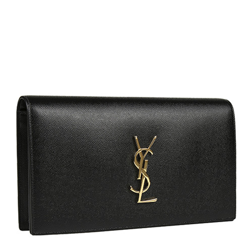 Yves saint Laurent/圣罗兰 YSL LOGO牛皮革女士手拿包 400409BOW0J