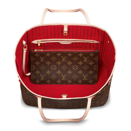 Louis Vuitton/路易威登 Neverfull中号 Monogram帆布/配皮 女士 单肩包 M41177