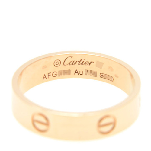 CARTIER/卡地亚love系列18K玫瑰金戒指B4084800金色 49-59#